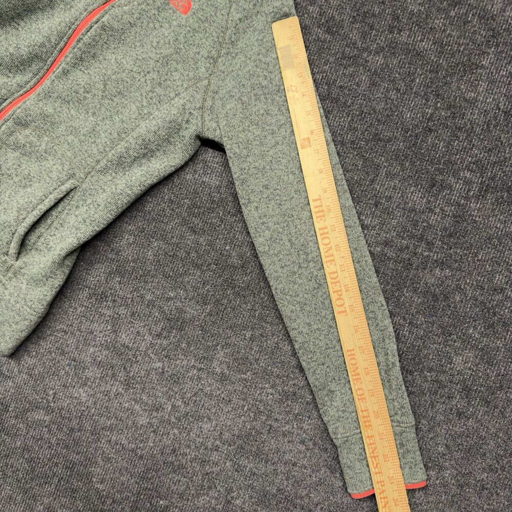 The North Face Crescent Women's Large Full Zip Sweater Fleece Jacket Green Coral - Picture 14 of 14